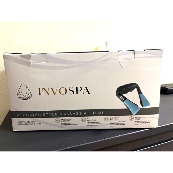 New INVOSPA SHIATSU Portable Heat Massager - shoulder neck arm leg back waist - Picture 2 of 13